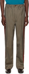 Wales Bonner Brown Wisdom Houndstooth Trousers