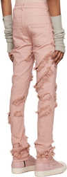 Rick Owens DRKSHDW Pink Tyrone Cut Jeans