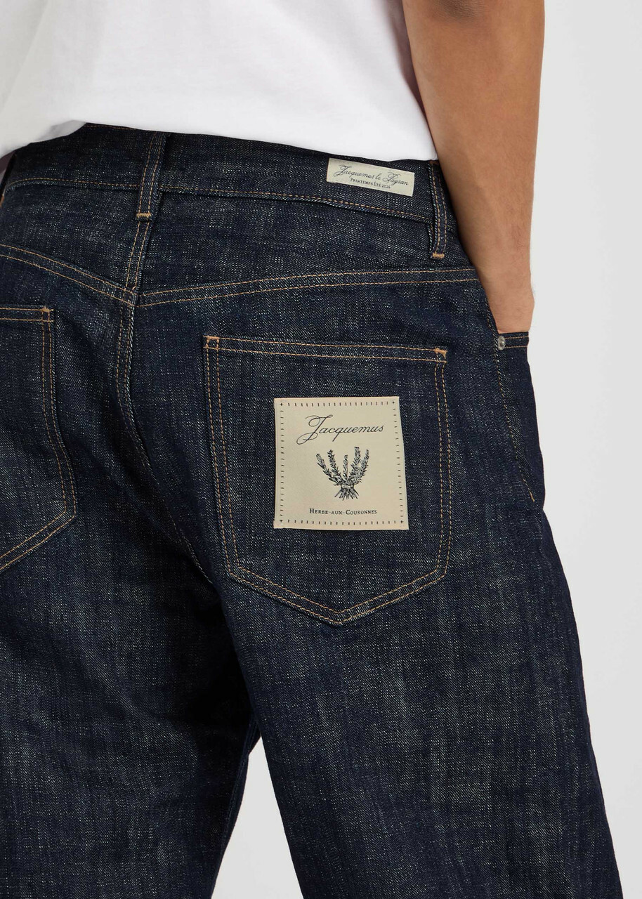 Jacquemus Le De-nimes Droit Wide-leg Jeans Navy