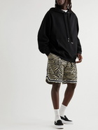 John Elliott - Marty Wide-Leg Zebra-Print Mesh Drawstring Shorts - Neutrals