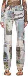 Serapis SSENSE Exclusive Multicolor Printed Jeans