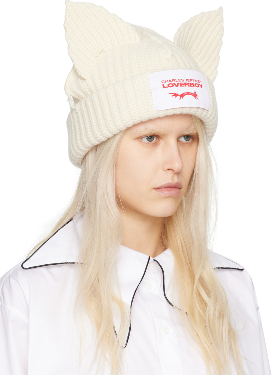 ニットキャップ・ビーニー Charles Jeffery LOVERBOY Chunky Ears Beanie Charles Jeffrey LOVERBOY Black Chunky Ears Beanie Charles