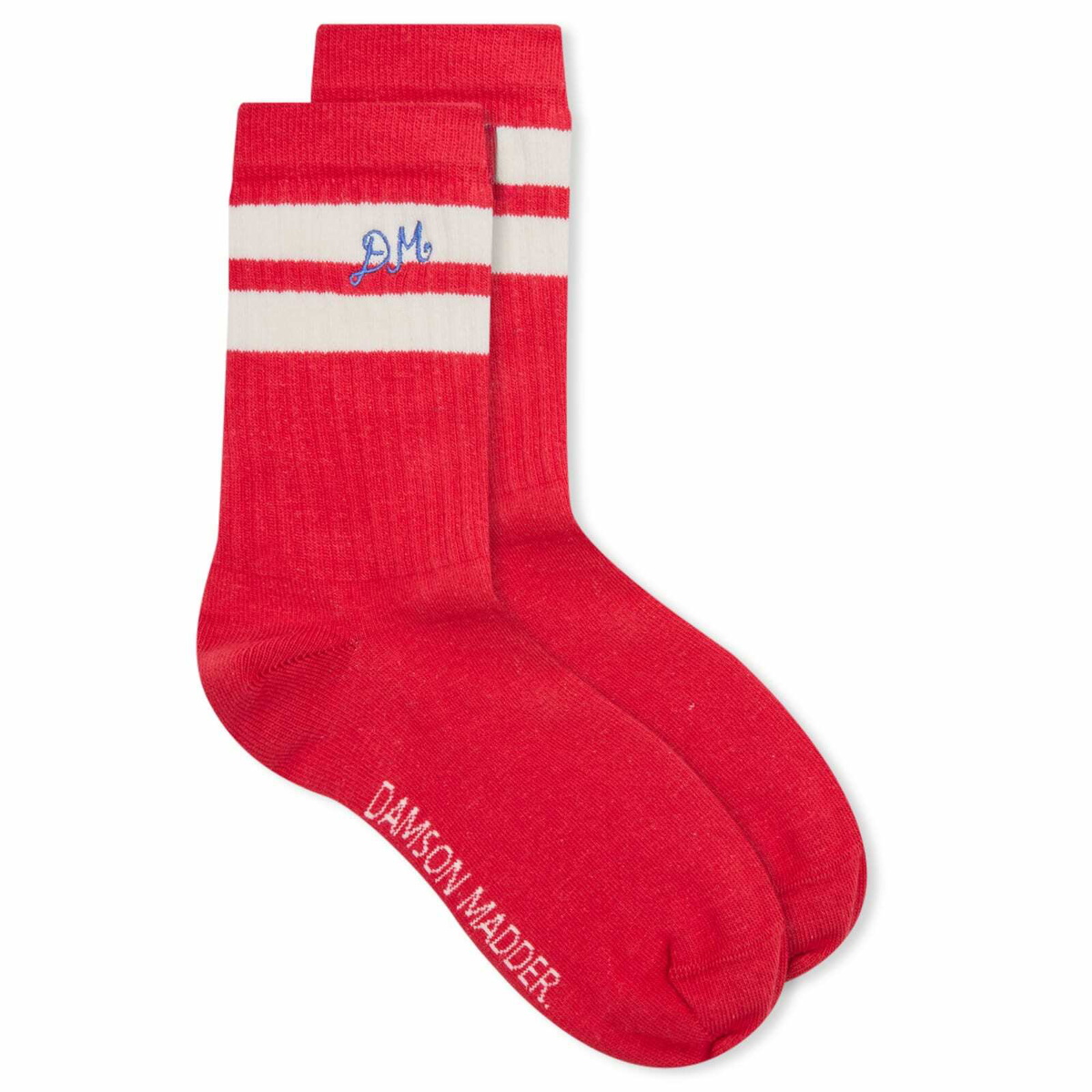 Damson Madder Women's Sporty Calf Length Socks in Red 