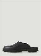 Perforated G Slip Ons in Black