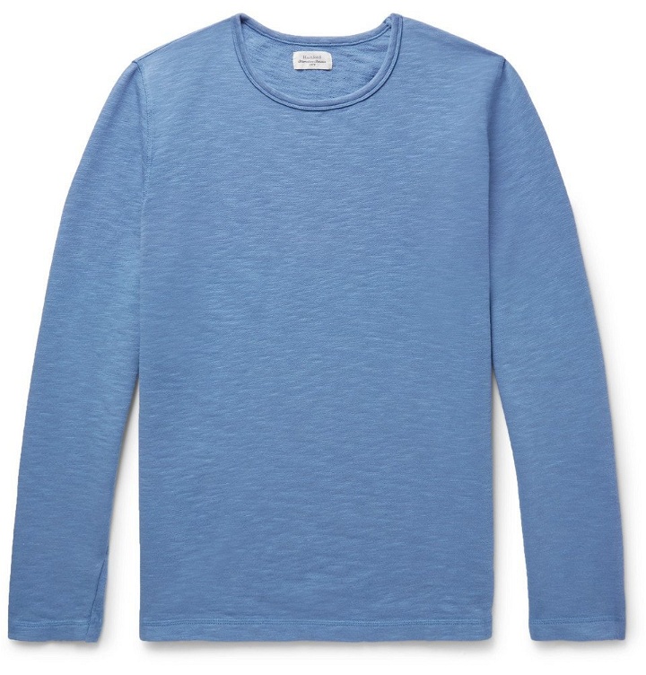 Photo: Hartford - Loopback Cotton-Jersey Sweatshirt - Blue