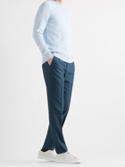 ERMENEGILDO ZEGNA - City Slim-Fit Wool and Silk-Blend Trousers - Blue