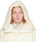 young n sang Beige Shag Hood