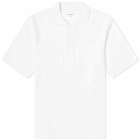 Lady Co. Men's Interlock Two Button Polo Shirt in White