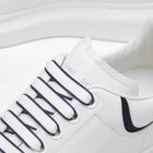 Alexander McQueen Men's Neoprene Canvas Tab Oversized Sneaker in White/Navy