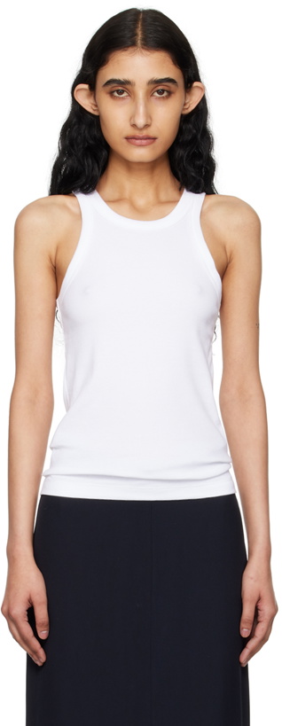 Photo: TOTEME White Curved Tank Top