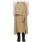 3.1 Phillip Lim Beige Wool Patchwork Skirt
