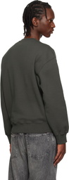 Maison Kitsuné Brown 'Maison Kitsuné' Handwriting Comfort Sweatshirt