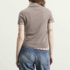 Acne Studios Women's Kalissa Double Archetypes Polo in Light Brown Melange