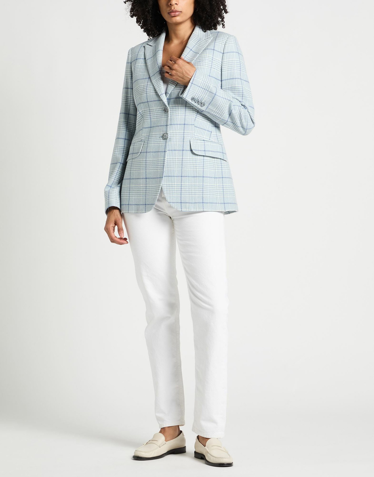 Kiton Womens Blazer Sky in Blue