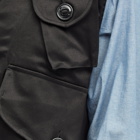 Monitaly Men's Military Vest Type-C in Vancloth Sateen Black