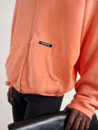 NAHMIAS - Distressed Cotton-Jersey Zip-Up Hoodie - Orange