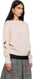 Stefan Cooke Pink Slashed Shaggy Sweater