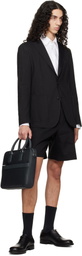 BOSS Navy Italian-Leather Document Briefcase