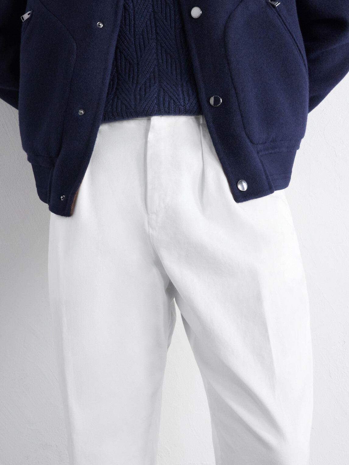 Canali - Tapered Pleated Cotton-Twill Trousers - Neutrals