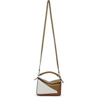 Loewe Khaki and Tan Mini Puzzle Bag