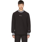 Champion Reverse Weave Black Small Script Logo High Neck Sweatshirt