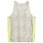 Adidas Running Men's adidas x Labrum Race Singlet in Sesame Yellow