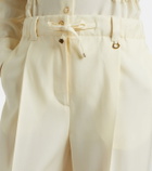 Moncler Pleated virgin wool straight pants