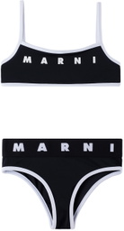 Marni Kids Black Printed Bikini
