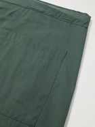 UMIT BENAN B - Wide-Leg Cotton and Silk-Blend Poplin Drawstring Trousers - Green