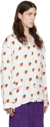 Sky High Farm Workwear White Strawberry & Moon Pyjama Shirt