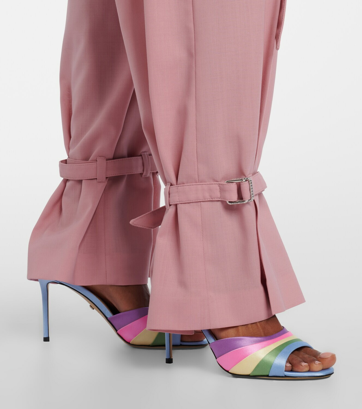 Mach & Mach Gradient 95 satin mules