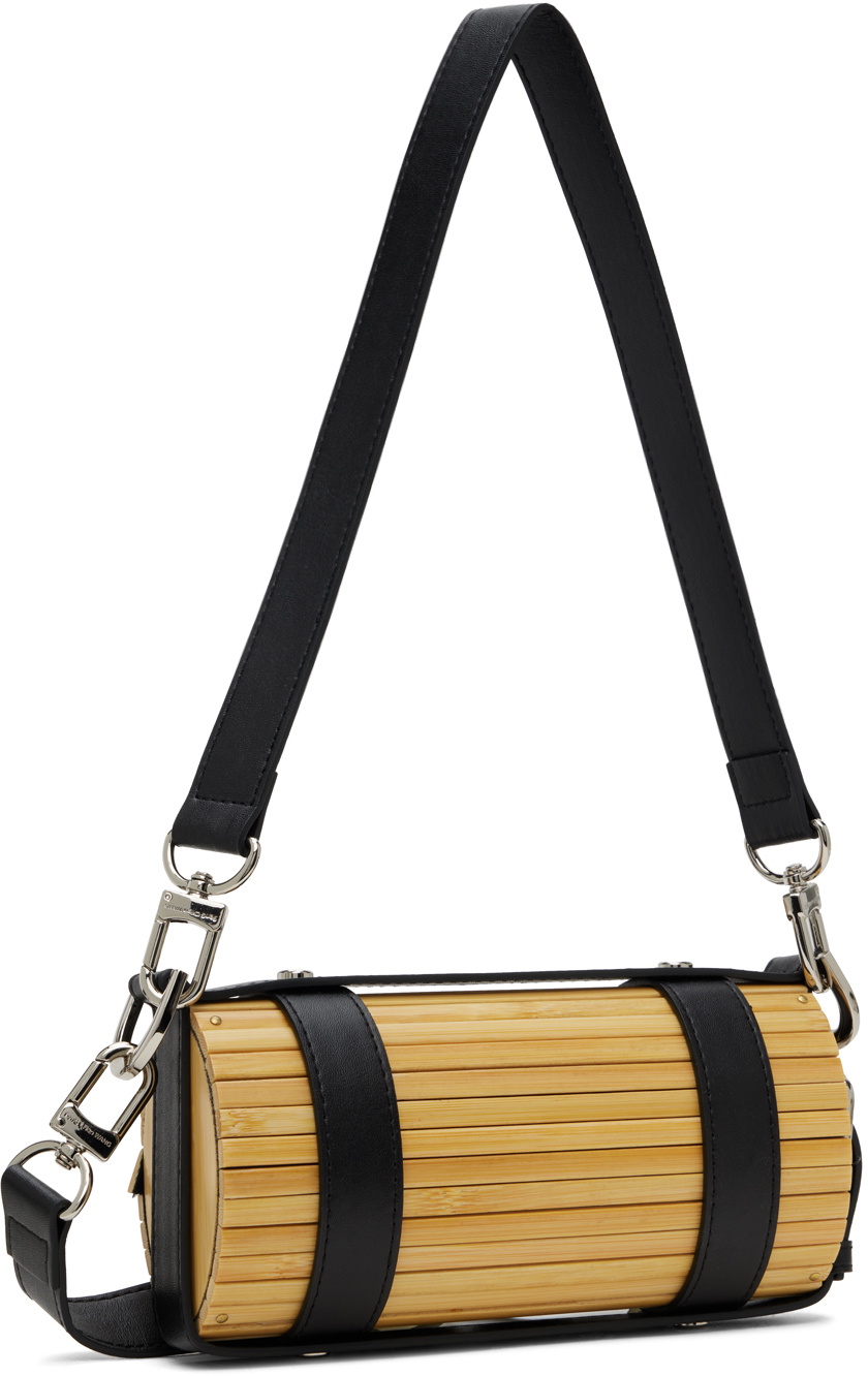 バッグ FENG CHEN WANG / SMALL BAMBOO BAG Feng Chen Wang Beige & Black Strap Small Bamboo Bag Feng