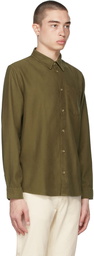 Nudie Jeans Khaki Fluid Twill Chuck Shirt