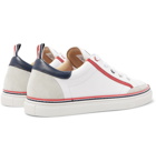 Thom Browne - Suede-Trimmed Leather Sneakers - White