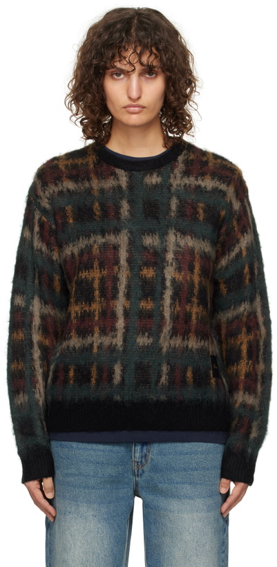 Photo: Dime Black Plaid Mohair Knit Sweater