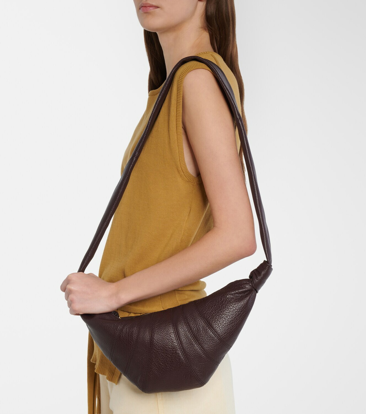 Lemaire Croissant Large leather bag