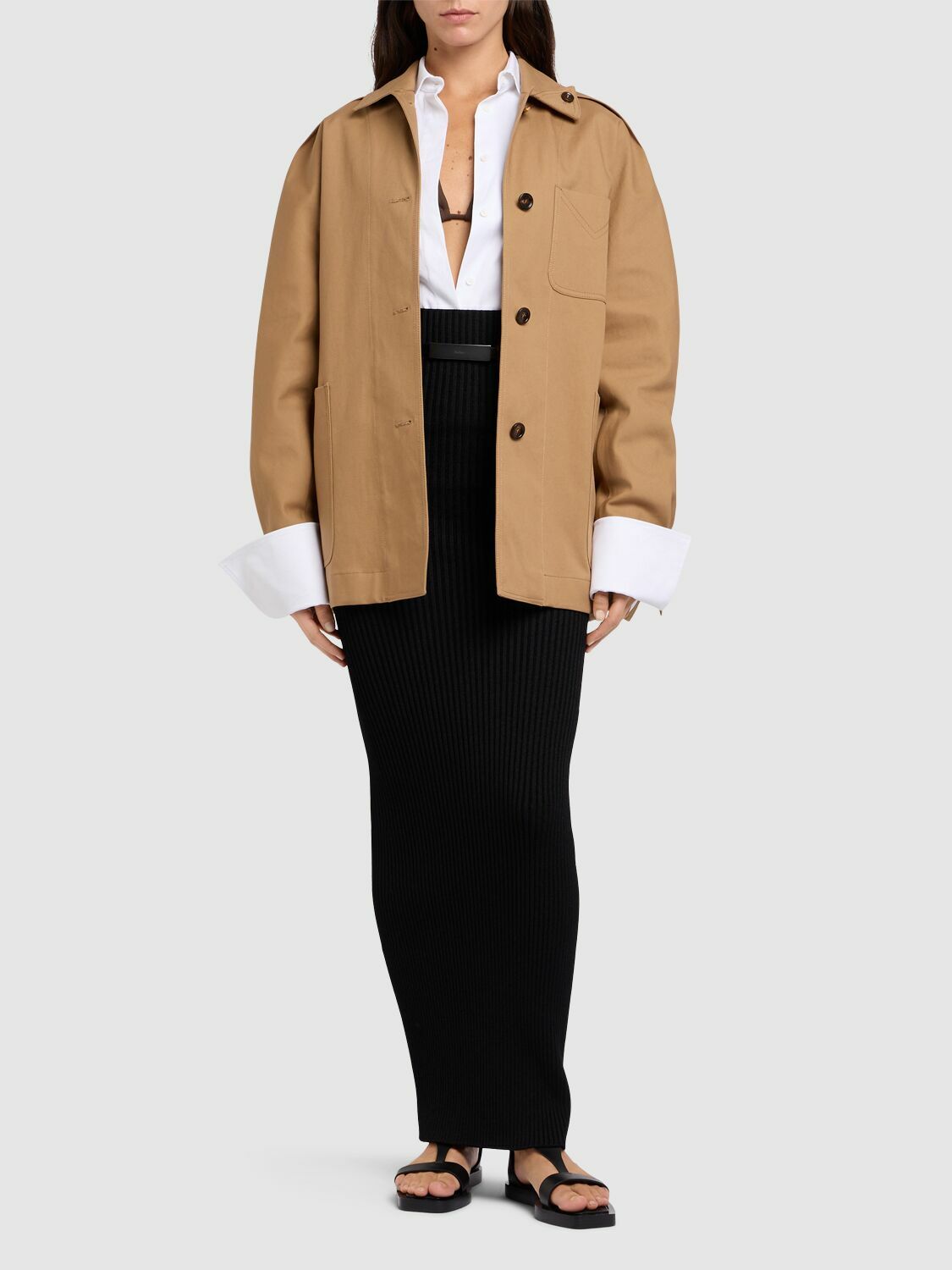 【関税＆送料込み】Max Mara Alce - Viscose Crepe Skirt MAX MARA Alce Stretch Viscose Crepe Long Skirt Max Mara