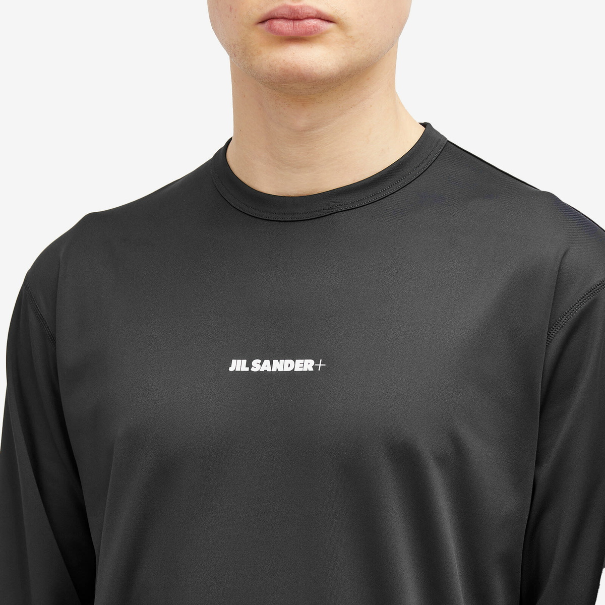 Jil Sander Men's Plus Long Sleeve Active T-Shirt in Black