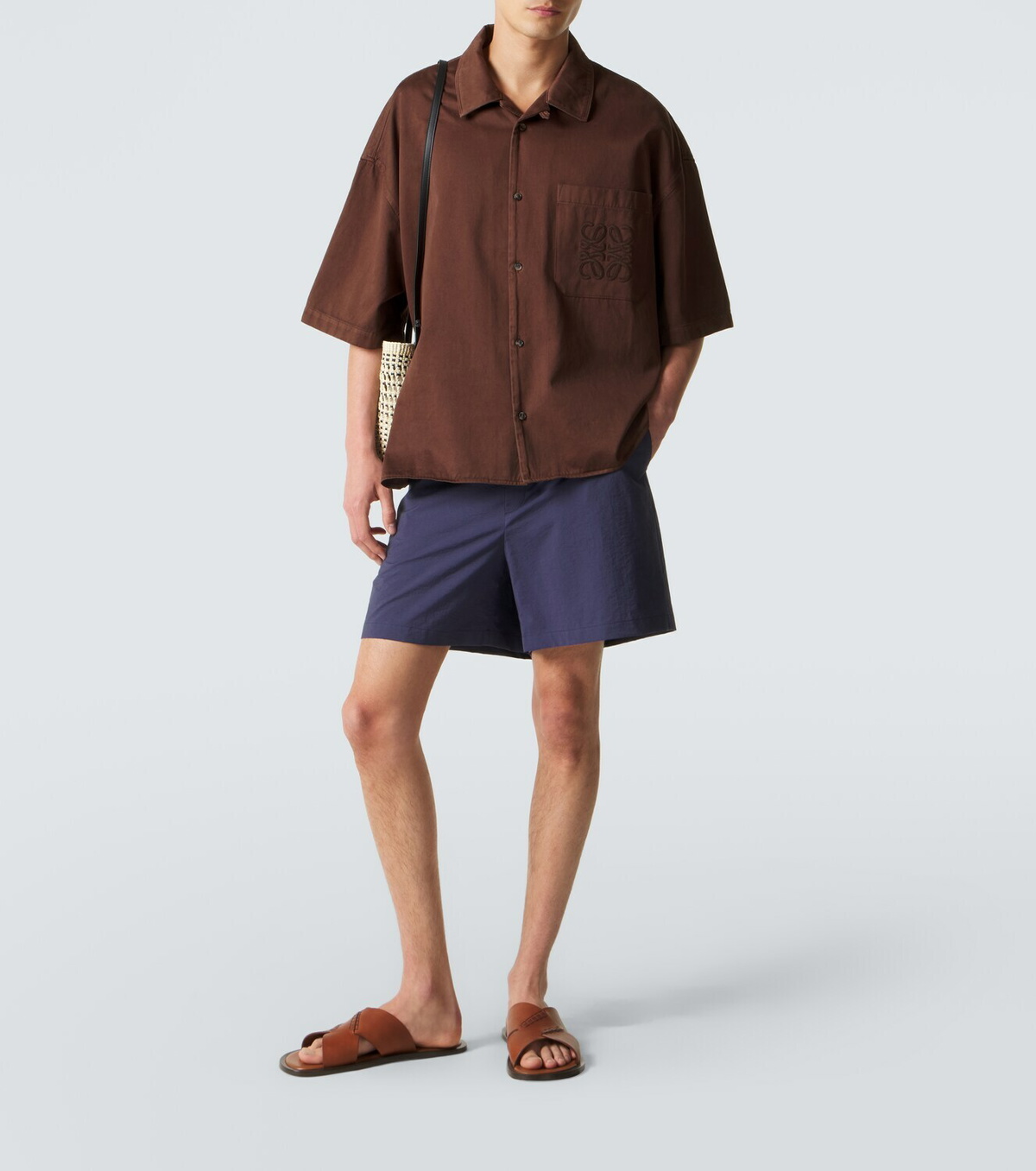 Loewe Paula's Ibiza cotton-blend poplin shorts
