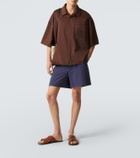 Loewe Paula's Ibiza cotton-blend poplin shorts