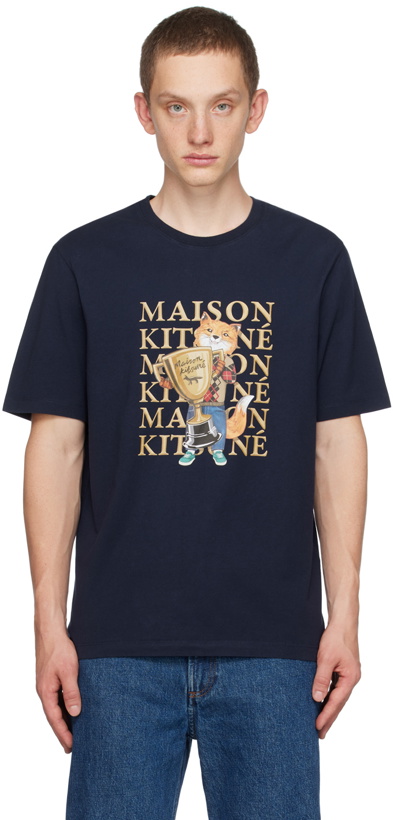 Photo: Maison Kitsuné Navy Champion Fox T-Shirt