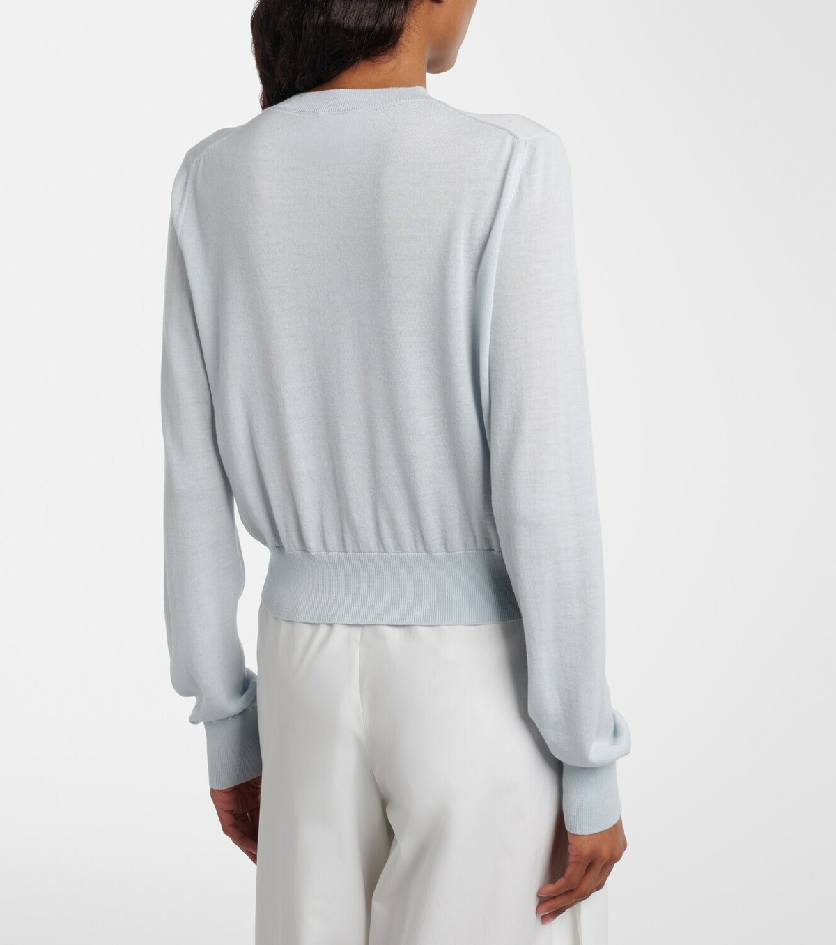 Khaite Tansy cropped wool and cashmere cardigan