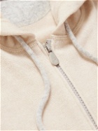 Brunello Cucinelli - Wool, Cashmere and Silk-Blend Zip-Up Hoodie - Neutrals