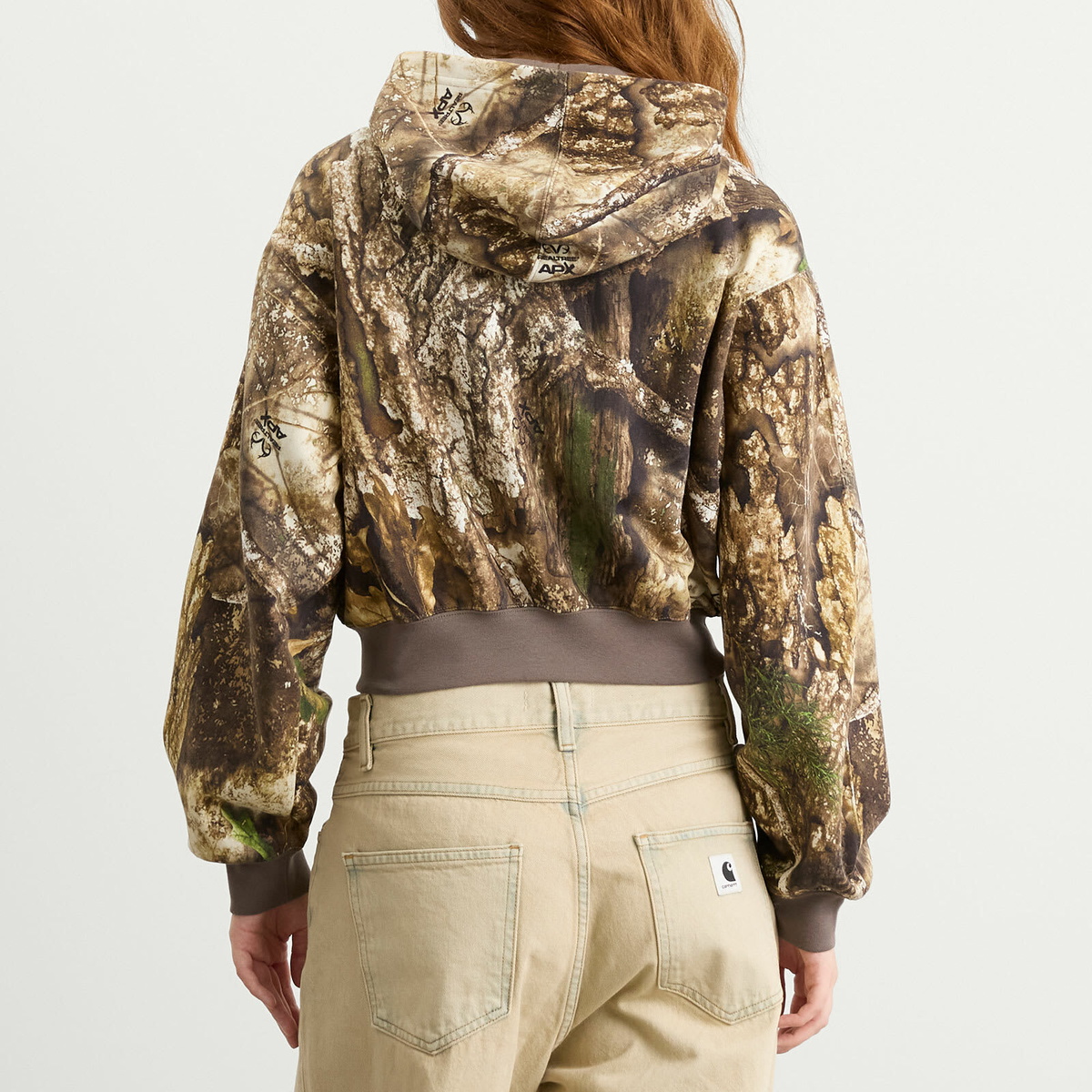 Air Jordan Women's Brooklyn Real Tree Camo Pullover Hoodie in Sail