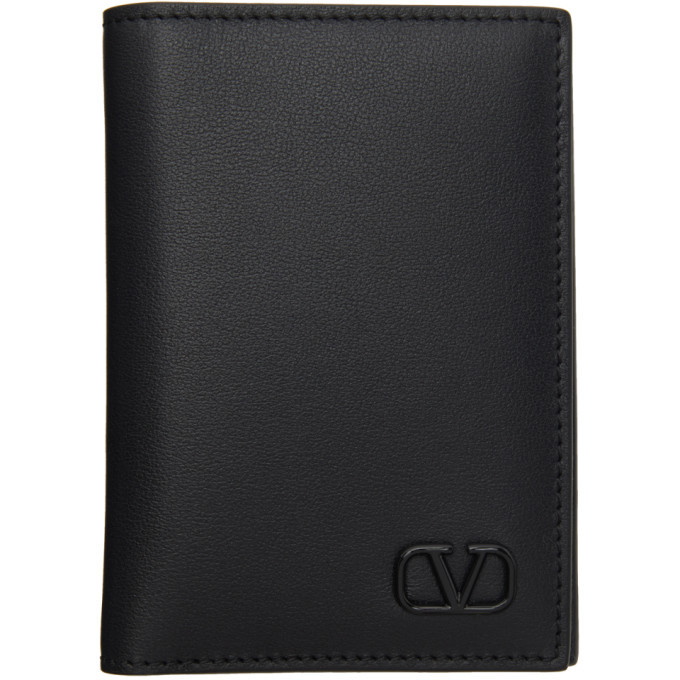 Photo: Valentino Black Valentino Garavani VLogo Wallet