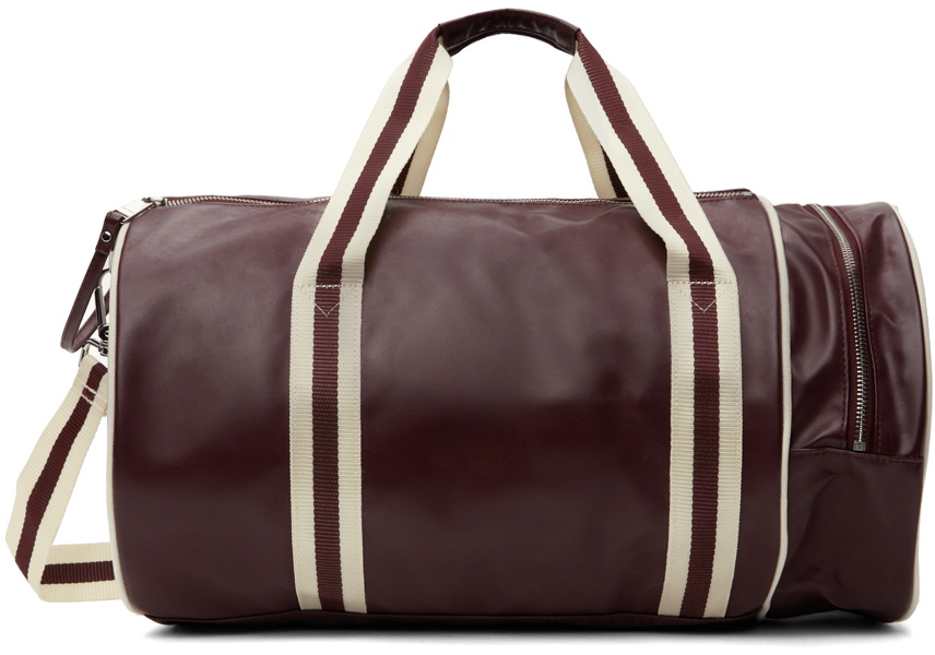 Fred Perry Burgundy Barrel Duffle Bag Fred Perry