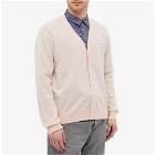 Acne Studios Keve Face Cardigan in Faded Pink Melage