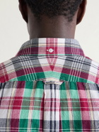 Drake's - Button-Down Collar Checked Cotton Shirt - Multi