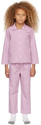 Tekla Kids SSENSE Exclusive Kids Purple Sleepwear Set