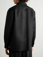 UMIT BENAN - Jonah Virgin Wool-Blend Twill Overshirt - Black